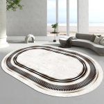 Ovaalne luksuslik elutoa vaip Pestavad pehmed vaibad magamistuppa Suure diivani laua alla Kodu kaunistamine Lihtsad p&otilde;randamatid 60x90cm gray