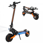 iScooter W12 Elektriroller Kahe mootoriga 3000W Mootor 52V25AH Maksimaalne kiirus 70KM/H 11 Maastikurehvid Kokkupandav Ketta pidurid W12 1500W*2 70KM/H must