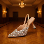 Naiste Rhinestone K&otilde;rge Kontsaga Sandaalid Suveks Naiste Seksikad Terava Ninaga Slingback Kontsaga Kingad Moodsad Elegantsed Banketikleidi Kingad 35 &scaron;ampanjav&auml;rvi
