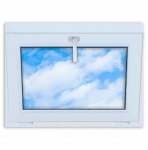 Valge PVC klappaken 80x60 800x600 kahekordse klaasiga, klapitav Uued aknad