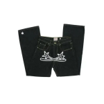 Y2K Harajuku Hip Hop Graafiline &Uuml;le suuruse Retro Sinised L&otilde;dvad teksap&uuml;ksid Meeste Naiste Uued K&otilde;rge V&ouml;&ouml;koht Lai Jalg P&uuml;ksid M gray