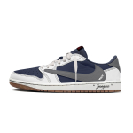 Travis Scott x Jordan Air Jordan 1 Tume Sinine Travis Scott X AJ1 Madal Kulumiskindel Madal Top Vintage Korvpallijalatsid DZ4137-700(Team1603- 7.0) 42