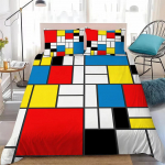 Esteetiline kunst P-Piet-Mondrian Voodipesukomplekt Esteetiline kunst Tekikate Kahekohaline Twin T&auml;is Suur Queen King T&auml;iskasvanud Lapsed Voodipesu Tekikate 135x200cm