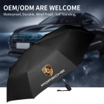 Autoklapitud vihmavari Kaasaskantav automaatne p&auml;ikesevari Porsche Boxster Cayman Cayenne 911 Macan Panamera jaoks Autode embleemid Tarvikud