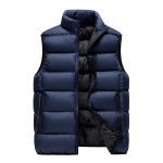 Moep&auml;rased jakid Talvine soe vest Puhvjakid Meeste varrukateta vestjakid Slim Fit Meeste puuvillane udusulejakk Vabaaja vest M