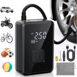 Oasser Traadita Auto Rehvipump 4000mAh Mini Kaasaskantav &Otilde;hukompressor 150PSI (10.3Bar) Kiire t&auml;ispuhumissilinder 17mm Type-C USB Laadija