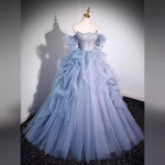 Pikk Kleit Ekstra Kohev Peokleit Foto S&uuml;ndmuseks Gala Kleit XS taevasinine v&auml;rv