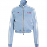 Adidas Originals &times; Coca-Cola Firebird Reg Denim Treeningjakk Vintage Vabaaja Seisukrae T&otilde;mblukuga Denim Jakk Naiste jakid KY7548 L