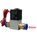 12V 24V 220V pneumaatiline elektriline solenoidventiil, 2 asendit, 2 porti, tavaliselt suletud, &otilde;humagnetventiil, 6 mm, 8 mm vooliku&uuml;hendus AC 110V