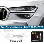 Skoda Kodiaq MK2 2025-2026 Autole Esitulede Kaitse Auto Kile Esitulede L&auml;bipaistev Must TPU V&auml;liskleebis Autotarvikud puhas