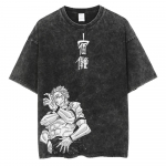 Jujutsu Kaisen Anime Gojo Satoru Pesitud T-s&auml;rk Vintage Harajuku Puuvillane Meeste Streetwear &Uuml;lem&otilde;&otilde;duline Naiste L&uuml;hikeste Varrukatega S mitmev&auml;rviline