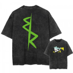 Anime K&uuml;bERPunk Happelised T-s&auml;rgid Vabaaja Vintage Pesitud T-s&auml;rk L&uuml;hikeste Varrukatega Manga Gooti Puuvillane Streetwear Topid Unisex Suvi S