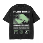 Pestud T-s&auml;rgid &Otilde;udus Silent Hill Heavens Night Hip Hop T-s&auml;rk Street Streetwear L&uuml;hikeste varrukatega Prinditud Topid T-s&auml;rgid Mehed Naised S mitmev&auml;rviline