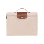 LONGCHAMP Le Pliage Roheline L&otilde;uendipaneelidega Vasikanahast &Auml;&auml;risega L&otilde;uendikott, Portfell, K&auml;ekott V&auml;ike Meeste Beež One Size beež