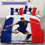 Kylian Mbapp&eacute; Muster Voodipesu komplekt Tekikott Padjap&uuml;&uuml;r Kodu kaunistus S&uuml;nnip&auml;evakingitus (1 * tekikott + 2 * padjap&uuml;&uuml;r ilma t&auml;idiseta) 135x200cm