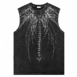 High Street Gootika 2026 Hip Hop Kolju Pesu Vest Meeste Varrukateta T-s&auml;rk Trendikas Br&auml;nd &Uuml;lem&otilde;&otilde;duline Vest Trend S must