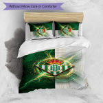 Real Betis Jalgpallitr&uuml;kiga 3-osaline Voodipesukomplekt, Mugav Nahas&otilde;bralik Magamistoa Tekikottide Komplekt 135cm*200cm