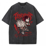 Dandadan Ayase Momo & Takakura Ken Death Metal Vintage Pesitud Anime T-s&auml;rk, Unisex &Uuml;leloomuliku Manga F&auml;nni T&auml;navastiili T-s&auml;rk, 100% Puuvillane Vabaaja L&uuml;hike S