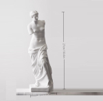 Kreeka m&uuml;toloogia figuur vaikust, Veenuse de Milo kuju, Aphrodite skulptuur, Jumalanna figuur, kunsti dekoratsioon (WHITE,S) valge