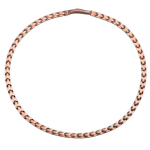 Vasktooni magnetiline teraapiakett meestele 56cm Madu Kett Geomeetriline U-kujuline Ripats Vintaažistiil Antique Copper beige