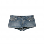 Euroopa ja Ameerika Naiste Mood Denim Jakk + Minip&uuml;ksid Komplekt L