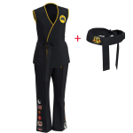 Karate Kids KOF Cobra Kai Cosplay Kost&uuml;&uuml;m Laps T&auml;iskasvanu Must Valge Kimono &Uuml;likond Peapa Anime Halloweeni Peokost&uuml;&uuml;m Treening&uuml;likond Kids 100-110cm&Cobra Kai black