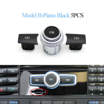 5 tk Eesmise keskkonsooli CD-m&auml;ngija nupp Raadio nupp L&uuml;liti Kate Mercedes Benz W204 X204 W212 W207 W218 W166 W156 W176 W172 jaoks B Piano Black 5PCS white