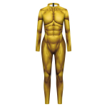 Naised Mehed Cosplay Uhke Seksikas Kombinesoon Lihased 3D Prindiga Zentai Kost&uuml;&uuml;m Festivalid Pidu Pikkade Varrukatega Bodysuit Monos Mujer Uus XL brown