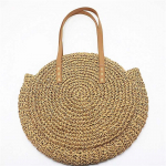 K&auml;sitsi valmistatud kootud &uuml;mmargune naiste &otilde;lakott Bohemian Summer Straw Beach k&auml;ekott 44*42cm