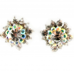 Les Tr&eacute;sors De Lily [D1820] - Boucles Cr&eacute;ateur 'Instant Cristal' Blanc valge