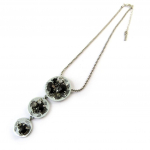 Les Tr&eacute;sors De Lily [F4273] - Collier Cr&eacute;ateur 'M&eacute;lusine' Noir Gris must