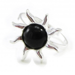 Bague Argent 'D&eacute;esse Noir de Jais' noir 54 must