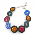 NOA [K0201] - Bracelet Cr&eacute;ateur 'Bora Bora' tutti frutti mitmev&auml;rviline