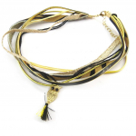 Les Tr&eacute;sors De Lily [N3735] - Bracelet ethnique 'Kilimanjaro' marron dor&eacute; (chouette) kuld