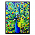 DIY teemantmaal t&auml;isringiga 5D teemanttikandid loom paabulind avatud ristpistes 20X30CM