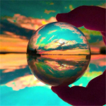 T&auml;ielik 5D Teemantmaal, Kristallkuuli maastik Tikand Ristpistes Kodukaunistus K&auml;sitsi valmistatud kingitus 25x25cm