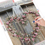 Teemantmaaling Lilleristpistega maastik t&auml;ispuur-ruudukujuline tikand pilt 20X30CM