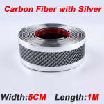 1M s&uuml;sinikkiust kummist stiilsed autokleebised l&auml;vepaku kaitsekaubad tarvikud s&uuml;sinikust l&auml;vepakud autotarvikutele Carbon Fiber Silver