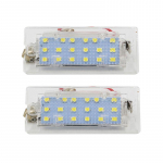 2tk Valge CANbus LED numbrim&auml;rgi valgusti lamp 18 SMD 3528 BMW E53 X5 1999-2003 E83 X3 03-10 jaoks