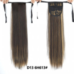 Pika saba sirge juukseklamber Parukas hobusesaba koos juukseklambriga, s&uuml;nteetiline hobusesaba, must, pruun, peakate