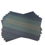 45 * 30 cm 6 tk / partii sinine lauamatt ristk&uuml;likukujuline PVC libisemiskindel kauss tassi padjad punutud platsmatt soojusisolatsioonipadi k&ouml;&ouml;gitarvikud sinine