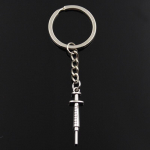 Moodne v&otilde;tmehoidja 36x9mm arsti&otilde;e s&uuml;stal h&otilde;bedased ripatsid DIY meeste ehted auto v&otilde;tmehoidja s&otilde;rmuse hoidja suveniir kingituseks h&otilde;be