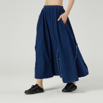 XITAO vanaaegne seelik mood uus tasku, elastne v&ouml;&ouml;koht, s&uuml;gisene plisseeritud v&auml;ike v&auml;rske ebakorrap&auml;rane lapiline lahtine seelik GWJ0153 One Size must
