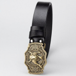 Meeste Cow Bull sileda pandlaga tsingisulamist v&ouml;&ouml; Meeste punk rock ehtsast nahast rihmad vabaaja meeste aksessuaarid 125cm