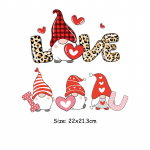 Armastusp&auml;eva s&otilde;brap&auml;eva kleebised T-s&auml;rgi kleebised ja triikimisplaastrid A-tasemel pestavad k&auml;sitsi valmistatud &uuml;lekanded Keskkonnas&otilde;bralikud r&otilde;ivad Dekoratiivplaaster 22x21.2cm