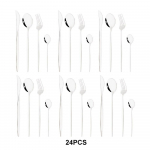 Roostevabast terasest lauan&otilde;ude komplekt k&ouml;&ouml;k 24 tk must kuldne nuga kahvli lusika komplekt luksuslik s&ouml;&ouml;gin&otilde;ude komplekt &otilde;htus&ouml;&ouml;k pulmapeegli s&ouml;&ouml;giriistad h&otilde;be