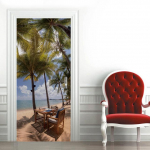 Isekleepuvad uksekleebised 3D tapeet Vin&uuml;&uuml;l eemaldatavad veekindlad seinamaalingud siseuste jaoks kodukontori kaunistamiseks 77x200cm