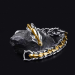 Mood Hip Hop H&otilde;bedane Dragon Head Dragon Lin K&auml;ev&otilde;ru Retro liialdatud Meeste Draakoni K&auml;ev&otilde;ru Ehted Meeste Aksessuaarid Kingitused 23cm