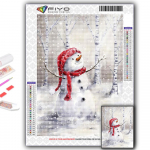 Teemantmaaling j&otilde;ulupuu j&otilde;ulupuu lumememm teemantmosaiik k&auml;sit&ouml;&ouml; teemanttikandid maalid Full Round 20X30CM