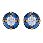 Les Tr&eacute;sors De Lily [R7179] - kullatud  Scarlett  kuldse safiiriga k&otilde;rvar&otilde;ngad - 10 mm sinine
